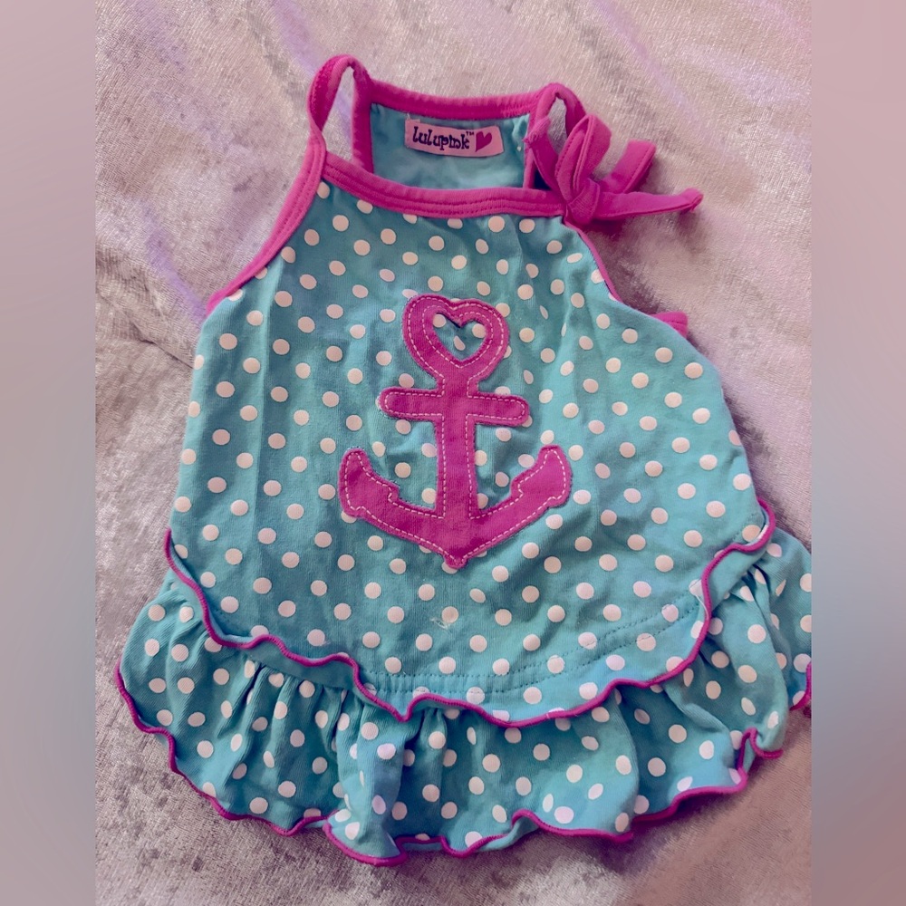 Vintage small anchor dog dress by luupink